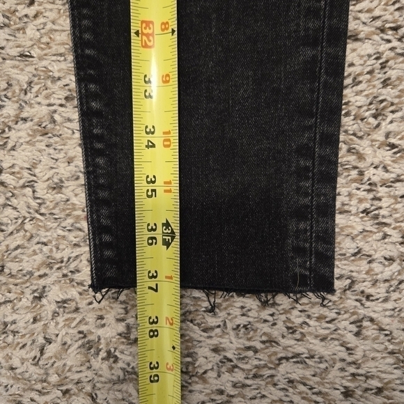 Hudson Jeans Natalie Midrise Super Skinny Ankle Raw Hem, Black, SIZE: 27 - Picture 11 of 16